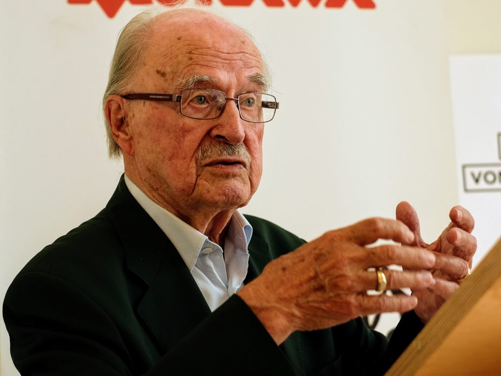 Franz Karl Stanzel in der Buchhandlung Moser in Graz, 6.7.2019